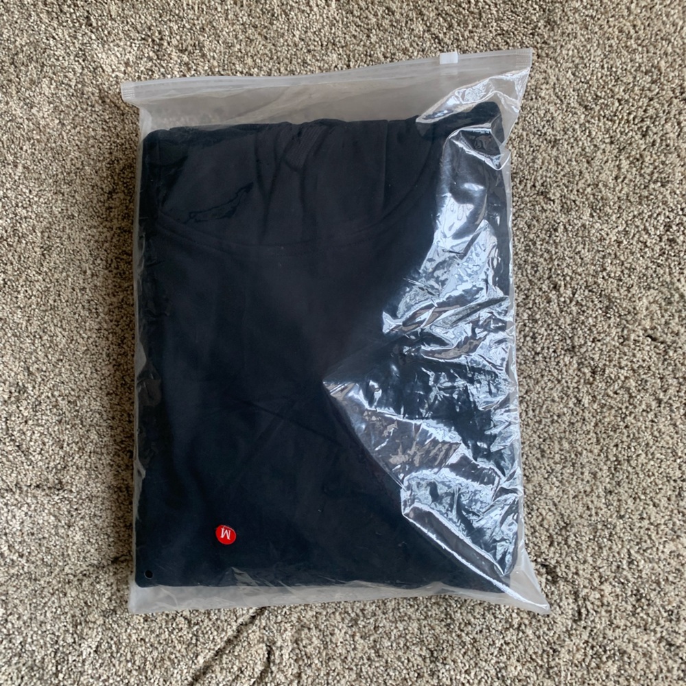 Plain black hoodie